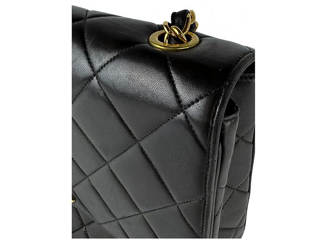 Chanel Black XL CC Quilted Lambskin Square Single Flap - view 9
