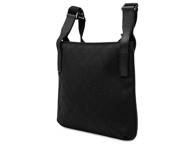 Borsa a tracolla Gucci in canvas GG nero - vista 2