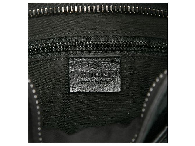 Borsa a tracolla Gucci in canvas GG nero - vista 5