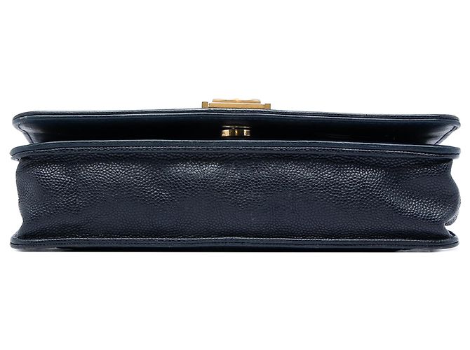 Chanel Blue Quilted Caviar Boy Wallet on Chain Blu scuro - vista 3