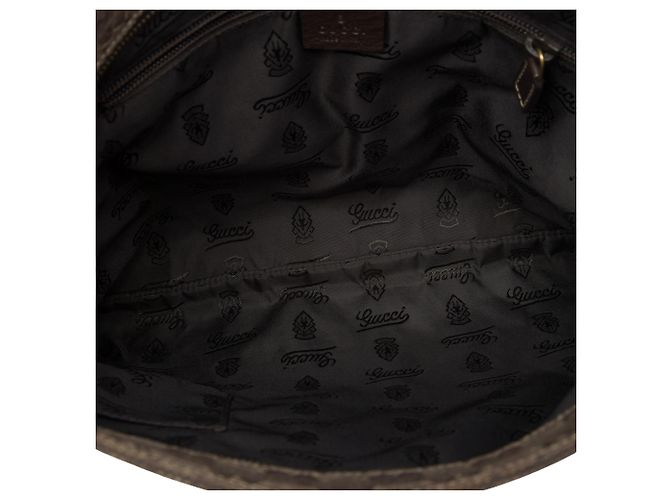 Borsa a tracolla Gucci in tela GG marrone - vista 4