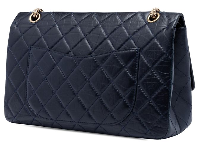Chanel Blue Quilted Aged Calfskin Reissue 2.55 Double Flap 227 - vista 2
