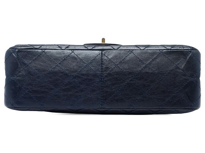 Chanel Blue Quilted Aged Calfskin Reissue 2.55 Double Flap 227 - vista 3