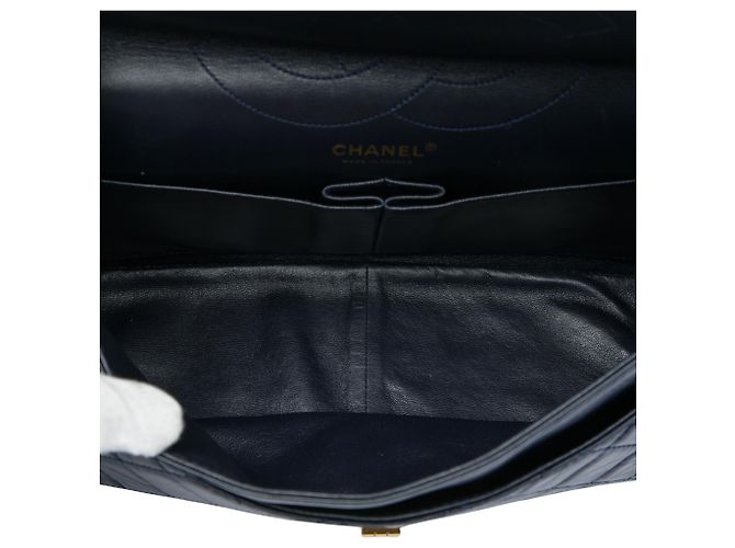 Chanel Blue Quilted Aged Calfskin Reissue 2.55 Double Flap 227 - vista 4