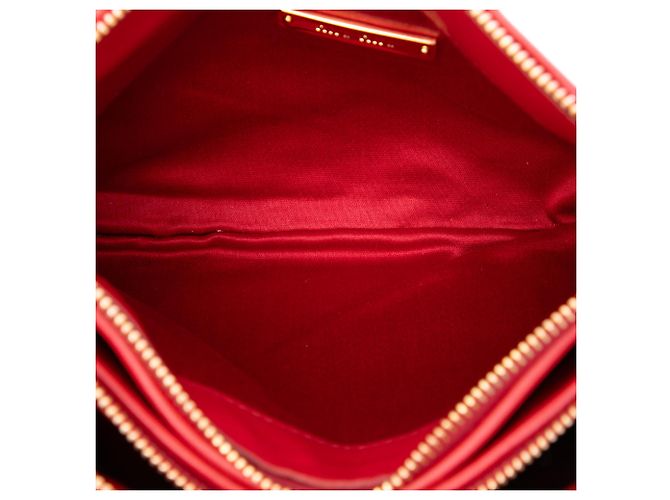 Miu Miu Red Matelasse Nappa Double Zip Crossbody - vista 4