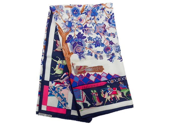 Hermès Foulard Hermes Carre 90 Fantaisies Indiennes Multicolore - vista 7