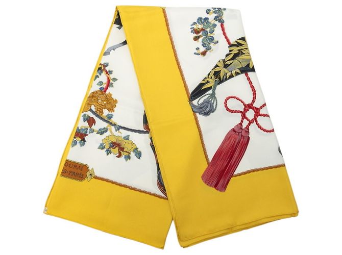 Hermès Hermes Carre 90 SAMOURAI Schal Mehrfarben Gelb - Ansicht 3