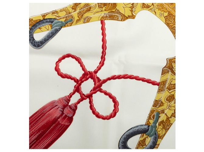Hermès Hermes Carre 90 SAMOURAI Schal Mehrfarben Gelb - Ansicht 5