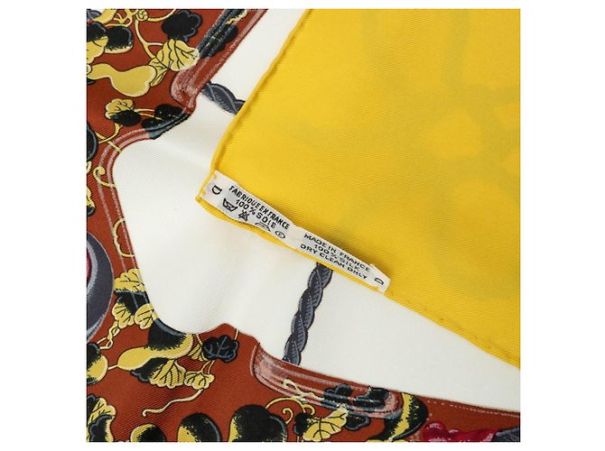 Hermès Hermes Carre 90 SAMOURAI Schal Mehrfarben Gelb - Ansicht 8