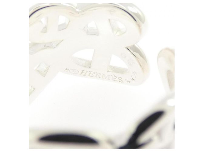 Ring Anello Hermès Chaine d'Ancre Enchainée Argento - vista 4