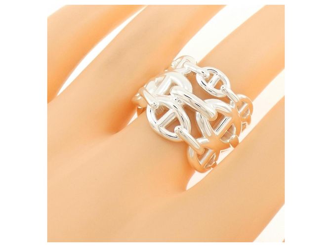 Ring Anello Hermès Chaine d'Ancre Enchainée Argento - vista 5