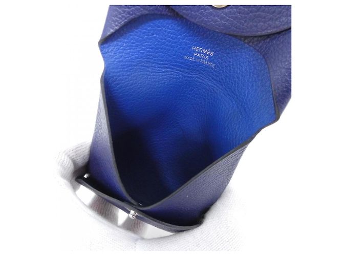 Hermès Bastia Verso Coin Case Blu - vista 4