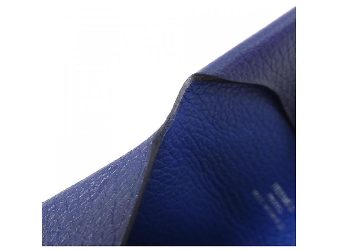 Hermès Bastia Verso Coin Case Blu - vista 5