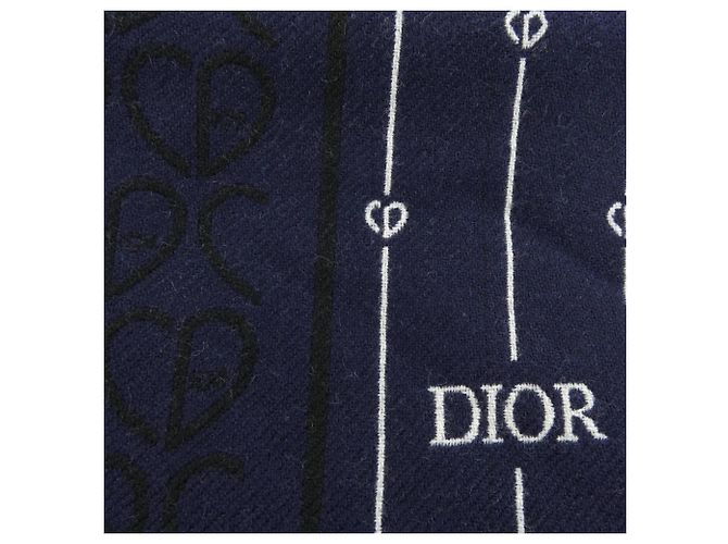 Christian Dior Navy Wool Stole Navy blue - view 4