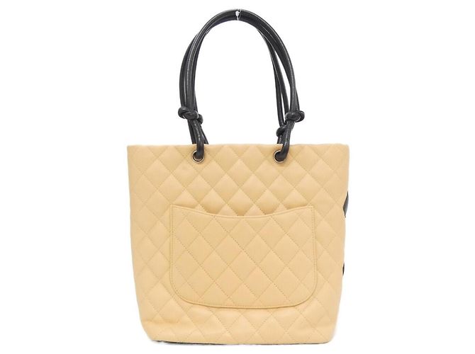 Borsa Chanel Cambon Line 25167 Nero Beige - vista 2