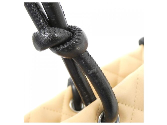 Borsa Chanel Cambon Line 25167 Nero Beige - vista 7