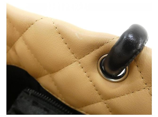 Borsa Chanel Cambon Line 25167 Nero Beige - vista 9