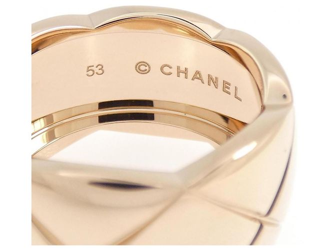Anel largo Chanel Coco Crush Dourado - vista 3
