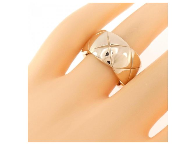 Anel largo Chanel Coco Crush Dourado - vista 4