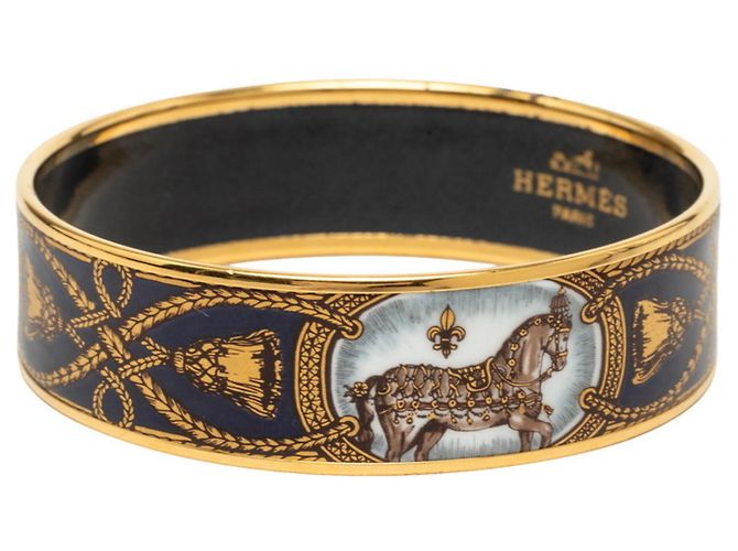 Hermès Bracciale Hermes Enamel GM Cloisonné Multicolore D'oro - vista 2