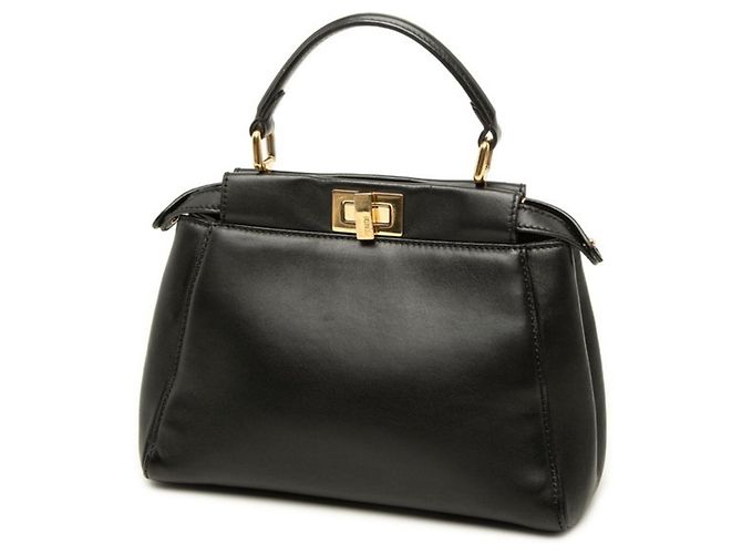 Fendi Peekaboo Mini Handtasche Schwarz - Ansicht 2