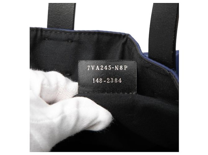 Fendi Bugs Monster FF Logo Tote Bag Marineblau - Ansicht 6