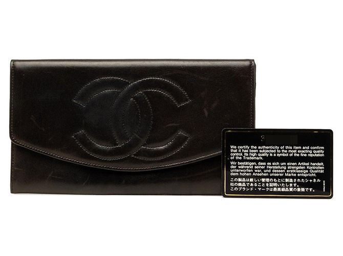 Carteira Longa Chanel Coco Mark Preto - vista 11