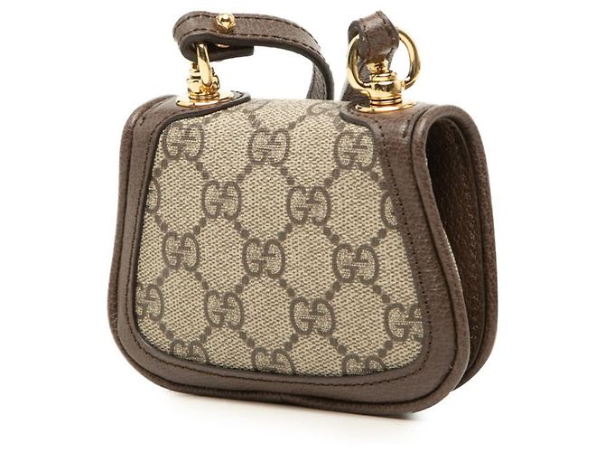 Borsa a tracolla Gucci GG Supreme Interlocking G Blondie Marrone - vista 2