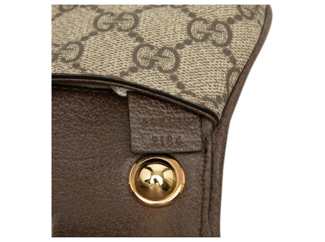Borsa a tracolla Gucci GG Supreme Interlocking G Blondie Marrone - vista 6