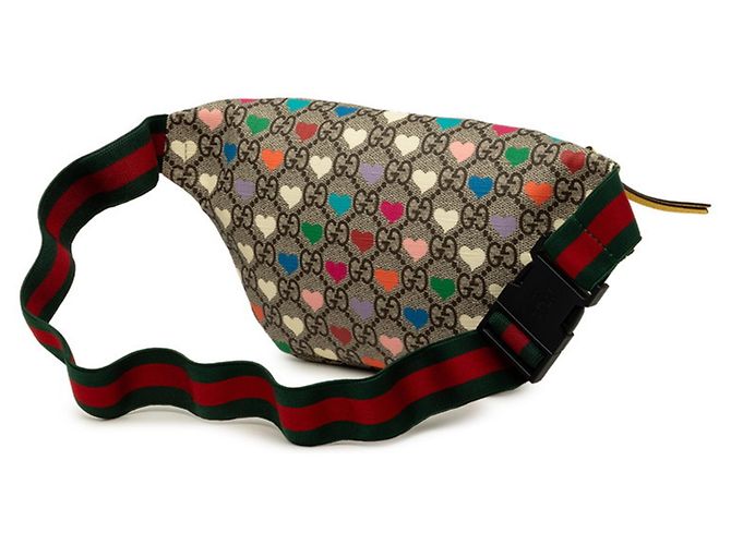 Borsetta vita per bambini Gucci GG Supreme Heart - vista 2