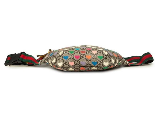Borsetta vita per bambini Gucci GG Supreme Heart - vista 3