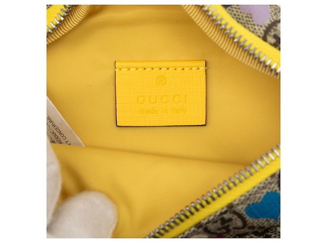 Borsetta vita per bambini Gucci GG Supreme Heart - vista 5
