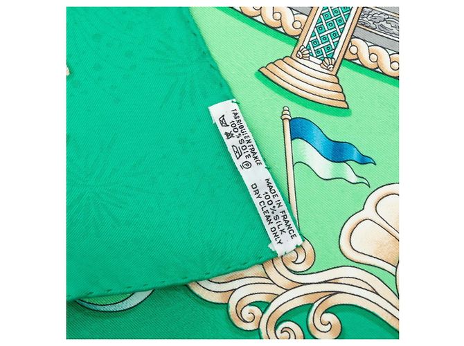 Hermès Hermes Luna Park Seidentuch Mehrfarben Grün - Ansicht 8