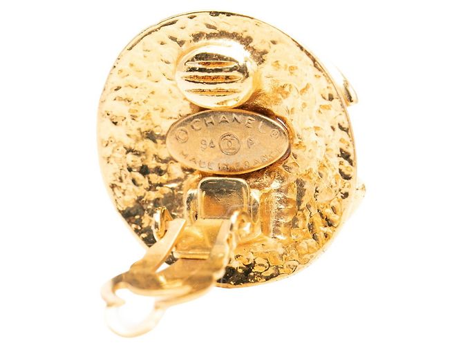 Orecchini a clip Chanel Vintage Gold D'oro - vista 3