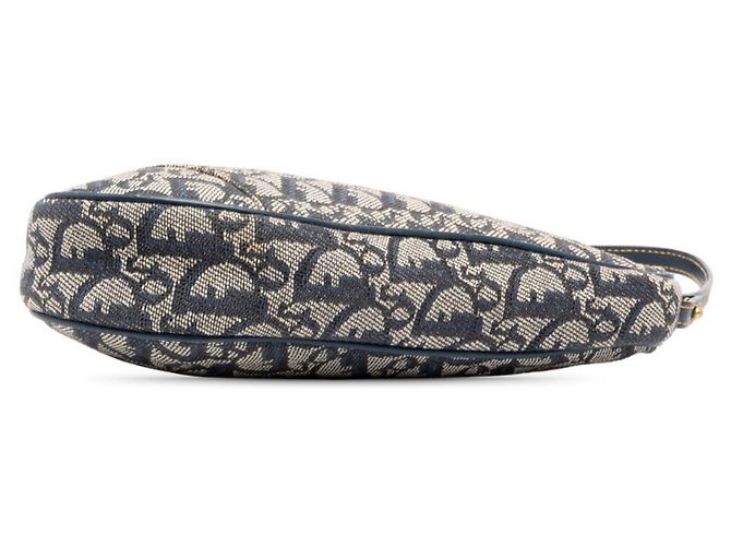 Borsa a tracolla Christian Dior Trotter Saddle in Navy - vista 3