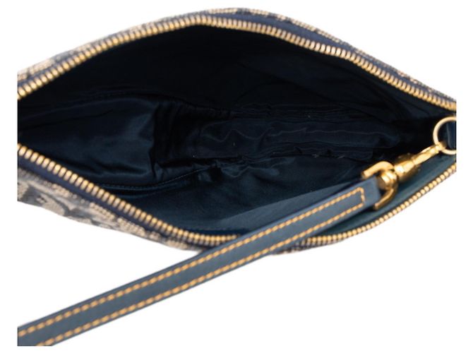 Borsa a tracolla Christian Dior Trotter Saddle in Navy - vista 4