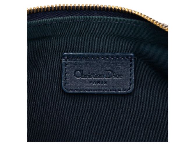 Borsa a tracolla Christian Dior Trotter Saddle in Navy - vista 5