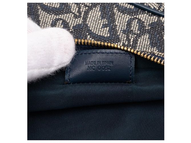 Borsa a tracolla Christian Dior Trotter Saddle in Navy - vista 6