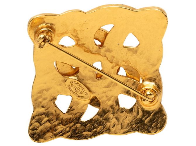 Timeless Spilla Vintage Chanel Coco Mark D'oro - vista 3