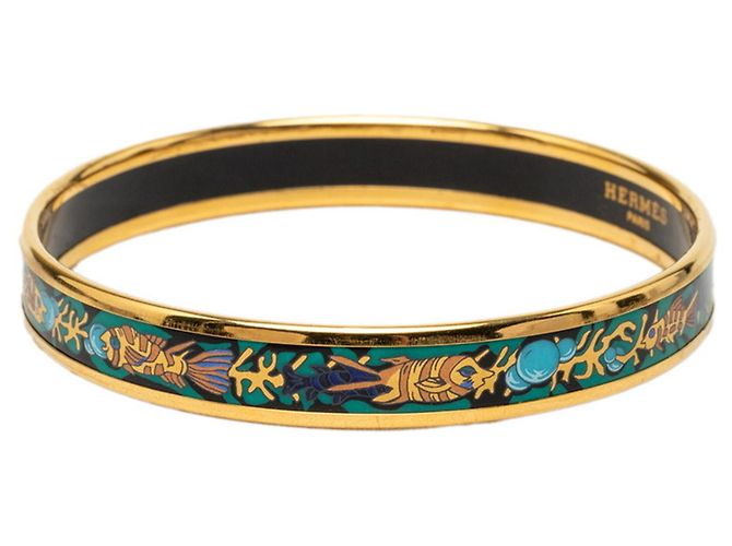 Hermès Bracciale Hermes Enamel PM Cloisonné D'oro - vista 3
