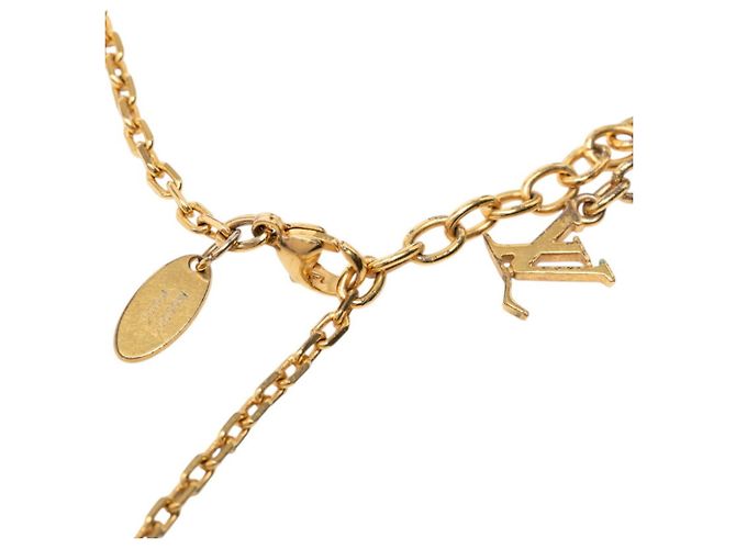 Collana con pendente in strass placcato oro Louis Vuitton D'oro - vista 3