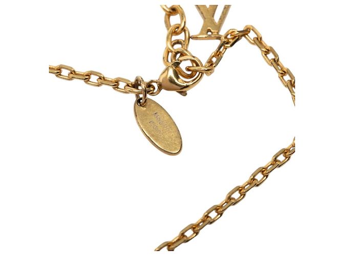 Collana con pendente in strass placcato oro Louis Vuitton D'oro - vista 4