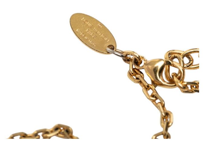 Collana con pendente in strass placcato oro Louis Vuitton D'oro - vista 5