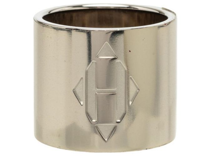 Ring Hermès Anello per foulard Hermes H Diamant in metallo argentato Argento - vista 2