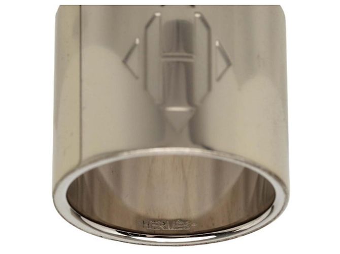 Ring Hermès Anello per foulard Hermes H Diamant in metallo argentato Argento - vista 4