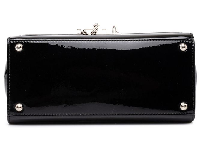 Dolce & Gabbana Schultertasche aus schwarzem Lackleder - Ansicht 3