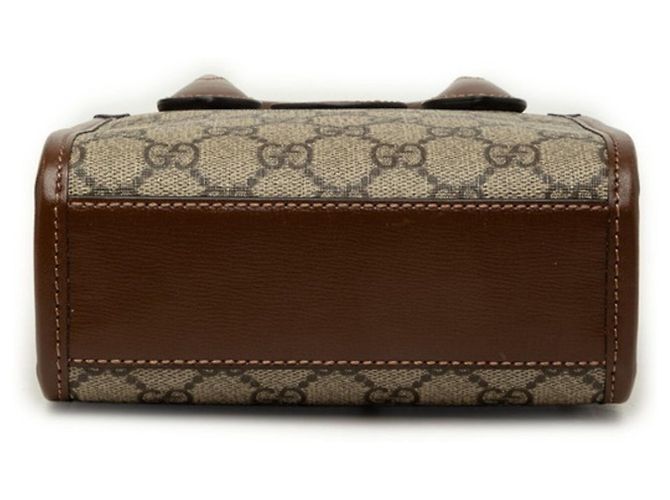 Borsa Gucci GG Supreme Interlocking G Marrone - vista 3