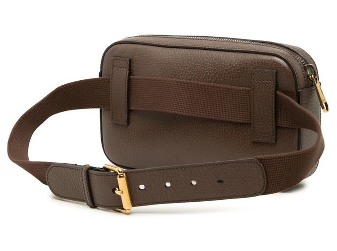 Pochete Gucci 100th Anniversary em couro marrom - vista 2