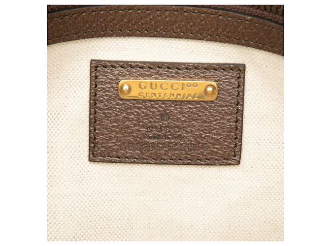 Pochete Gucci 100th Anniversary em couro marrom - vista 5
