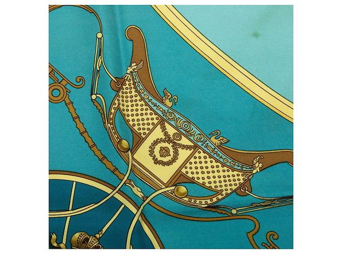 Hermès Hermes Carre 90 Springs Schal Blau - Ansicht 4